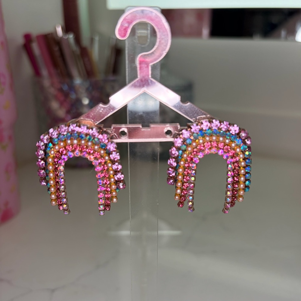 Feed Me Gems/Hair Candy By Han Pastel Rainbow Earrings